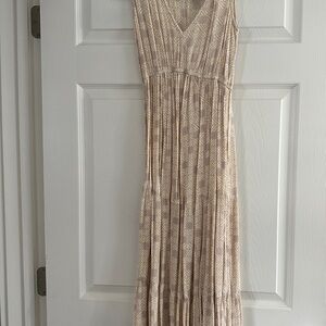 Sincerely Jules Gold Pleated Maxi Sundress